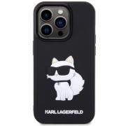 Husa Karl Lagerfeld Rubber Choupette 3D compatibila cu iPhone 14 Pro Max, Negru