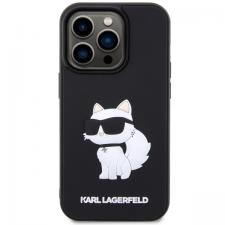 Husa Karl Lagerfeld Rubber Choupette 3D compatibila cu iPhone 14 Pro Max, Negru