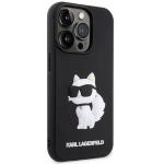 Husa Karl Lagerfeld Rubber Choupette 3D compatibila cu iPhone 14 Pro Max, Negru 5 - lerato.ro