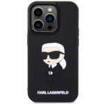 Husa Karl Lagerfeld Rubber Ikonik 3D compatibila cu iPhone 14 Pro Max, Negru 2 - lerato.ro