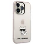 Carcasa Karl Lagerfeld Choupette Body compatibila cu iPhone 14 Pro Max, Roz / Transparent 5 - lerato.ro