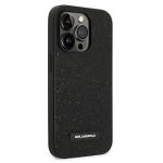 Husa Karl Lagerfeld Glitter Plaque Logo compatibila cu iPhone 14 Pro Max, Negru 5 - lerato.ro