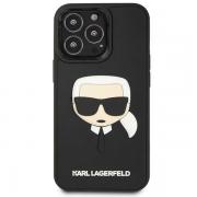 Husa Karl Lagerfeld 3D Rubber Karl Head compatibila cu iPhone 14 Pro Max, Negru