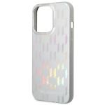 Husa Karl Lagerfeld Monogram Iridescent compatibila cu iPhone 14 Pro Max, Silver 7 - lerato.ro