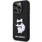 Husa Karl Lagerfeld 3D Rubber Choupette compatibila cu iPhone 14 Pro, Negru 3 - lerato.ro