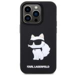 Husa Karl Lagerfeld 3D Rubber Choupette compatibila cu iPhone 14 Pro, Negru 2 - lerato.ro
