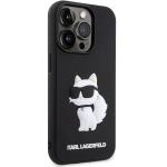 Husa Karl Lagerfeld 3D Rubber Choupette compatibila cu iPhone 14 Pro, Negru 5 - lerato.ro