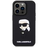 Husa Karl Lagerfeld 3D Rubber Ikonik compatibila cu iPhone 14 Pro, Negru 2 - lerato.ro