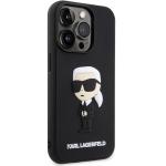 Husa Karl Lagerfeld 3D Rubber Ikonik compatibila cu iPhone 14 Pro, Negru 5 - lerato.ro