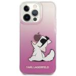 Husa Karl Lagerfeld Choupette Fun compatibila cu iPhone 14 Pro, Roz 2 - lerato.ro