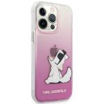 Husa Karl Lagerfeld Choupette Fun compatibila cu iPhone 14 Pro, Roz 5 - lerato.ro