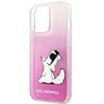 Husa Karl Lagerfeld Choupette Fun compatibila cu iPhone 14 Pro, Roz 7 - lerato.ro