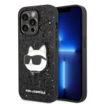 Husa Karl Lagerfeld Glitter Choupette Patch compatibila cu iPhone 14 Pro, Negru 4 - lerato.ro