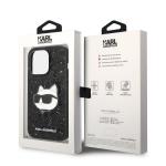 Husa Karl Lagerfeld Glitter Choupette Patch compatibila cu iPhone 14 Pro, Negru 9 - lerato.ro