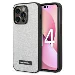 Husa Karl Lagerfeld Glitter Plaque Logo compatibila cu iPhone 14 Pro, Silver 4 - lerato.ro