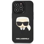 Husa Karl Lagerfeld 3D Rubber Karl Head compatibila cu iPhone 14 Pro, Negru 2 - lerato.ro