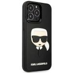 Husa Karl Lagerfeld 3D Rubber Karl Head compatibila cu iPhone 14 Pro, Negru 5 - lerato.ro