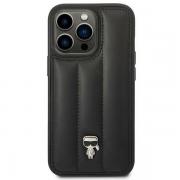 Husa Karl Lagerfeld Puffy Ikonik Pin compatibila cu iPhone 14 Pro, Negru