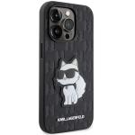Husa Karl Lagerfeld Saffiano Monogram Choupette compatibila cu iPhone 14 Pro, Negru 5 - lerato.ro