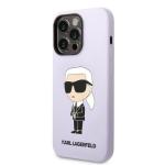 Husa Karl Lagerfeld Silicone Iconic Karl compatibila cu iPhone 14 Pro, Mov 3 - lerato.ro