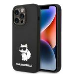 Husa Karl Lagerfeld Silicone Ikonik Choupette compatibila cu iPhone 14 Pro, Negru 4 - lerato.ro