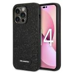 Husa Karl Lagerfeld Glitter Plaque Logo compatibila cu iPhone 14 Pro, Negru 4 - lerato.ro