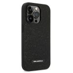 Husa Karl Lagerfeld Glitter Plaque Logo compatibila cu iPhone 14 Pro, Negru 5 - lerato.ro