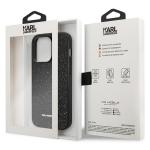 Husa Karl Lagerfeld Glitter Plaque Logo compatibila cu iPhone 14 Pro, Negru 9 - lerato.ro