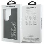Carcasa Karl Lagerfeld Grained Signature Metal Resin Logo compatibila cu Samsung Galaxy S26 Ultra, Negru 9 - lerato.ro