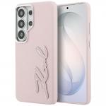 Carcasa Karl Lagerfeld Grained Signature Metal Resin Logo compatibila cu Samsung Galaxy S26 Ultra, Roz 4 - lerato.ro