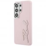 Carcasa Karl Lagerfeld Grained Signature Metal Resin Logo compatibila cu Samsung Galaxy S26 Ultra, Roz 3 - lerato.ro