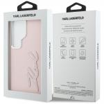 Carcasa Karl Lagerfeld Grained Signature Metal Resin Logo compatibila cu Samsung Galaxy S26 Ultra, Roz 9 - lerato.ro
