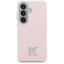 Carcasa Karl Lagerfeld K Metal Logo cu MagSafe compatibila cu Samsung Galaxy S26, Roz