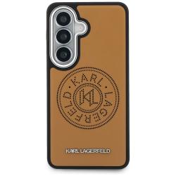 Carcasa Karl Lagerfeld Perforated KL cu MagSafe compatibila cu Samsung Galaxy S26, Maro
