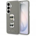 Carcasa Karl Lagerfeld Saffiano Double Heads Metal compatibila cu Samsung Galaxy S26, SIlver 4 - lerato.ro
