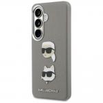 Carcasa Karl Lagerfeld Saffiano Double Heads Metal compatibila cu Samsung Galaxy S26, SIlver 3 - lerato.ro