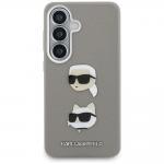 Carcasa Karl Lagerfeld Saffiano Double Heads Metal compatibila cu Samsung Galaxy S26, SIlver 2 - lerato.ro