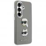 Carcasa Karl Lagerfeld Saffiano Double Heads Metal compatibila cu Samsung Galaxy S26, SIlver 5 - lerato.ro
