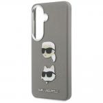 Carcasa Karl Lagerfeld Saffiano Double Heads Metal compatibila cu Samsung Galaxy S26, SIlver 7 - lerato.ro
