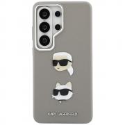 Carcasa Karl Lagerfeld Saffiano Double Heads Metal compatibila cu Samsung Galaxy S26 Ultra, Silver