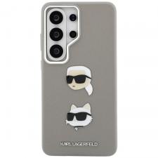 Carcasa Karl Lagerfeld Saffiano Double Heads Metal compatibila cu Samsung Galaxy S26 Ultra, Silver
