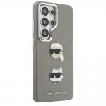 Carcasa Karl Lagerfeld Saffiano Double Heads Metal compatibila cu Samsung Galaxy S26 Ultra, Silver 5 - lerato.ro