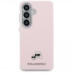 Carcasa Karl Lagerfeld Saffiano KC Metal Logo cu MagSafe compatibila cu Samsung Galaxy S26 Plus, Roz 2 - lerato.ro