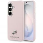 Carcasa Karl Lagerfeld Saffiano KC Metal Logo cu MagSafe compatibila cu Samsung Galaxy S26, Roz 4 - lerato.ro