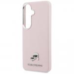 Carcasa Karl Lagerfeld Saffiano KC Metal Logo cu MagSafe compatibila cu Samsung Galaxy S26, Roz 7 - lerato.ro