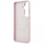 Carcasa Karl Lagerfeld Saffiano KC Metal Logo cu MagSafe compatibila cu Samsung Galaxy S26, Roz 8 - lerato.ro