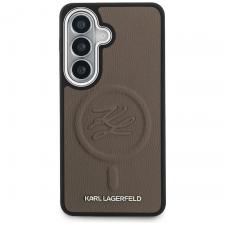 Carcasa Karl Lagerfeld Embossed Ring Initials cu MagSafe compatibila cu Samsung Galaxy S26, Maro