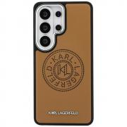 Carcasa Karl Lagerfeld Perforated KL cu MagSafe compatibila cu Samsung Galaxy S26 Ultra, Maro