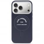 Carcasa Karl Lagerfeld Karl RSG Logo cu MagSafe compatibila cu iPhone 17 Pro, Navy Blue 2 - lerato.ro
