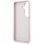 Husa Karl Lagerfeld Grained Signature Metal Resin Logo compatibila cu Samsung Galaxy S26, Roz 8 - lerato.ro